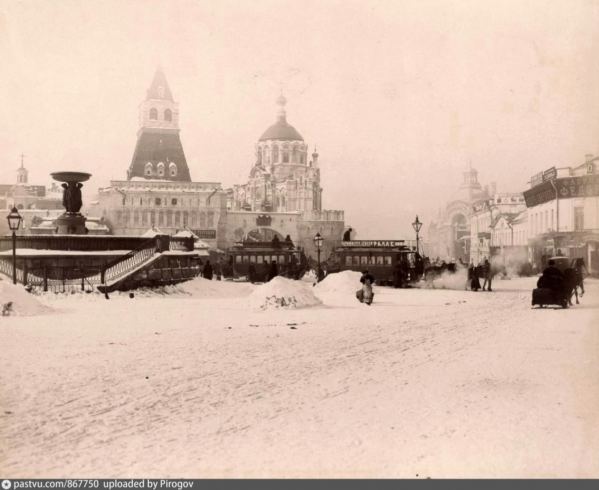 Москва — Исторические фотографии — Конка (1872-1912)