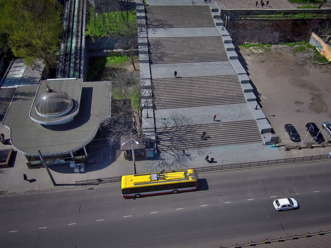 Одесса, БКМ 321 № 0011; Одесса — Электротранспорт Одессы с высоты