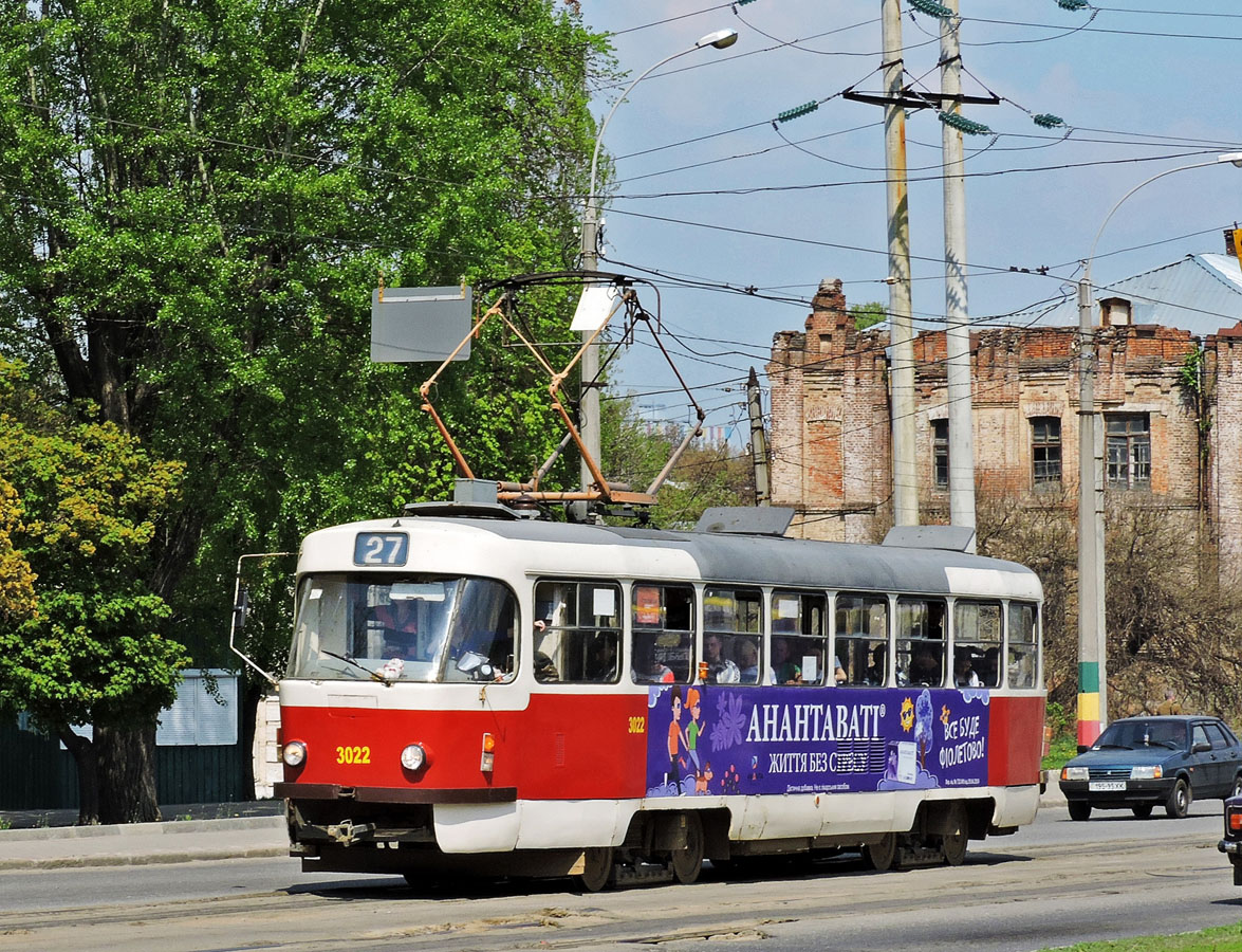 Харьков, Tatra T3SUCS № 3022