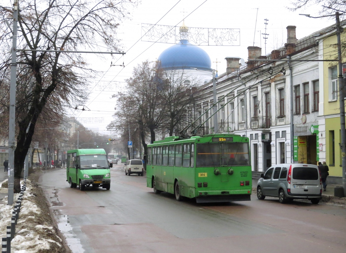 Житомир, Škoda 14Tr07 № 104