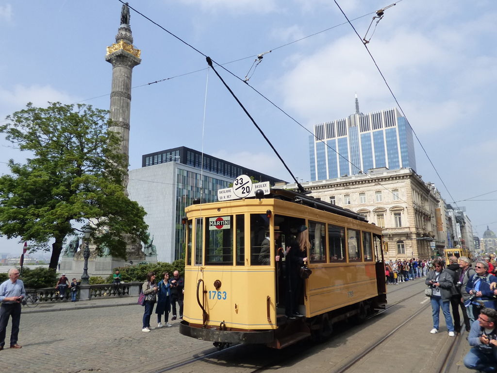 Brüssel, Nivelles 2-axle motor car Nr. 1763; Brüssel — Festivities on the occasion of 150 years of tram (30/04/2019 — 05/05/2019)