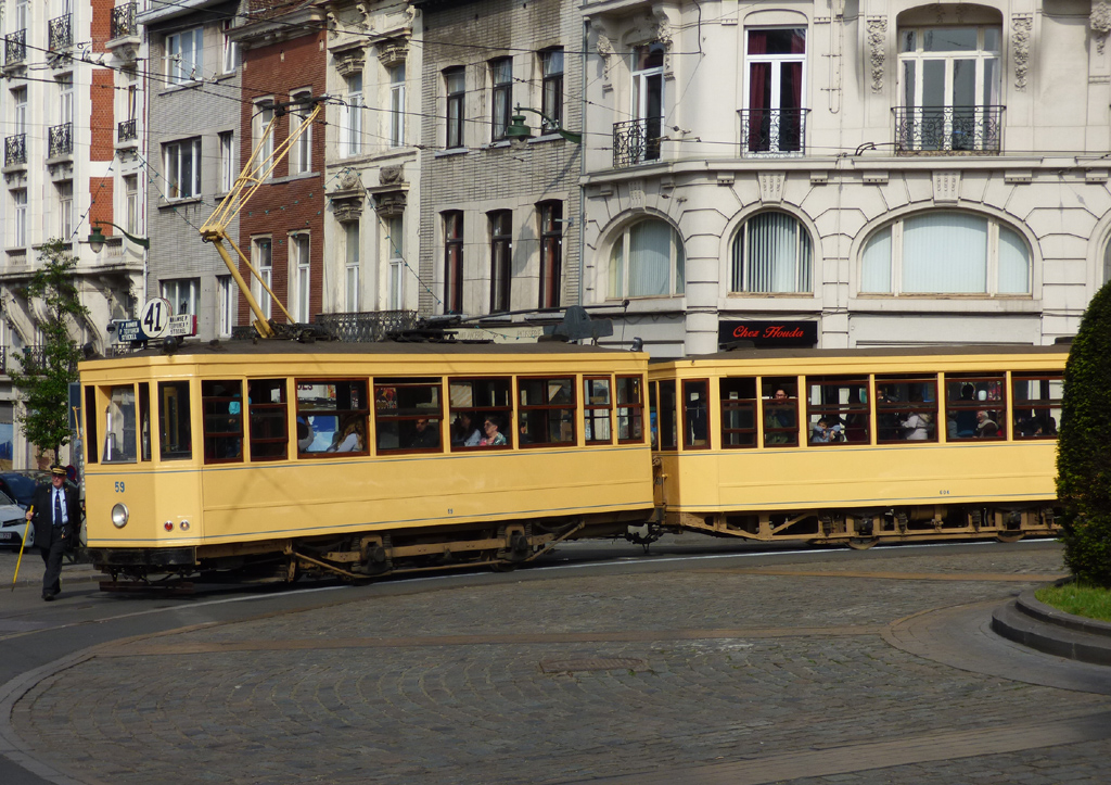 Brüssel, T. B. Standard motor car Nr. 59; Brüssel — Festivities on the occasion of 150 years of tram (30/04/2019 — 05/05/2019)