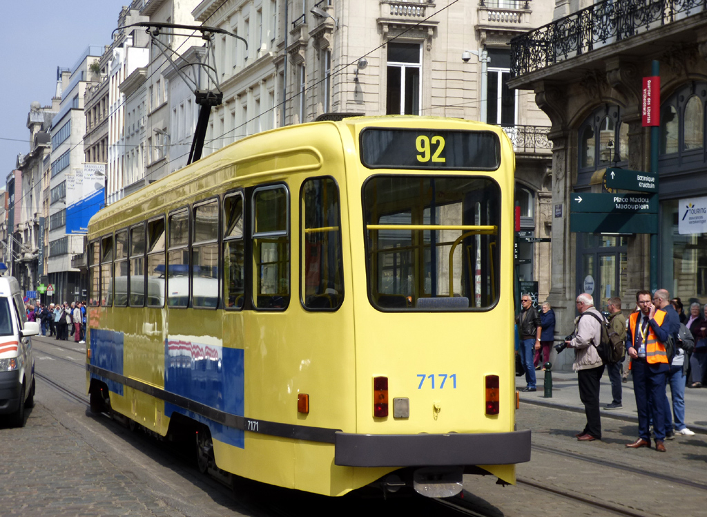 Brüssel, BN PCC series 7000 Nr. 7171; Brüssel — Festivities on the occasion of 150 years of tram (30/04/2019 — 05/05/2019)