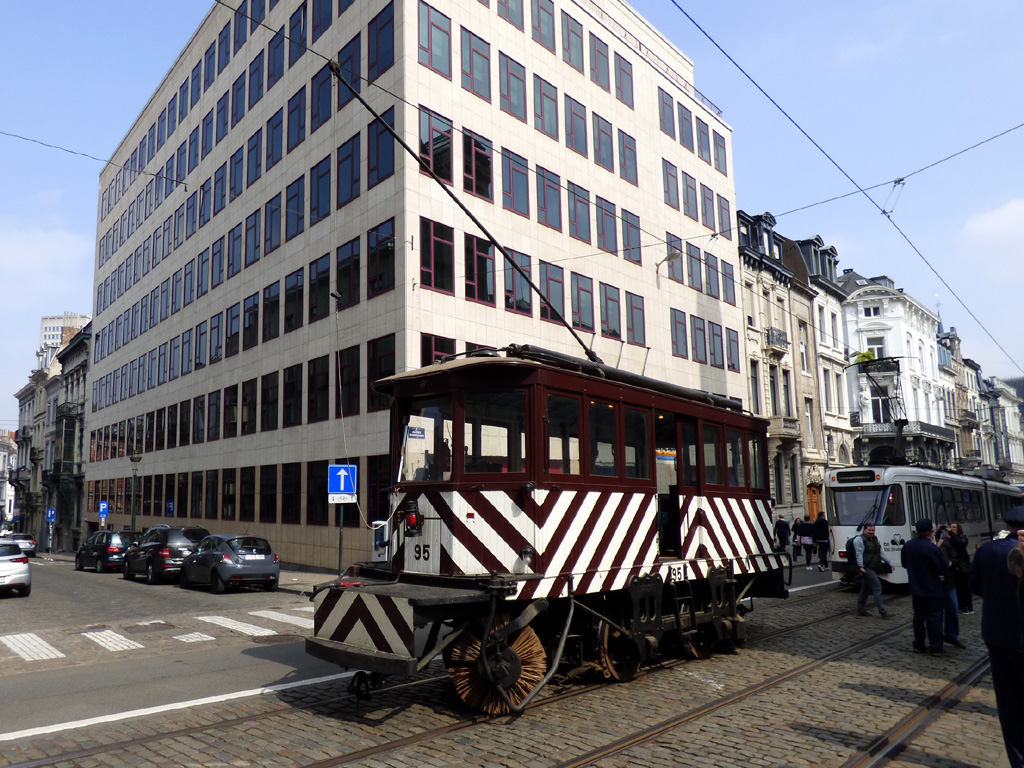 Brüssel, Brill snow removal car Nr. 95; Brüssel — Festivities on the occasion of 150 years of tram (30/04/2019 — 05/05/2019)