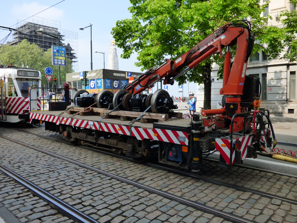 Brüsszel, 2-axle trailer cargo car — 117; Brüsszel — Festivities on the occasion of 150 years of tram (30/04/2019 — 05/05/2019)