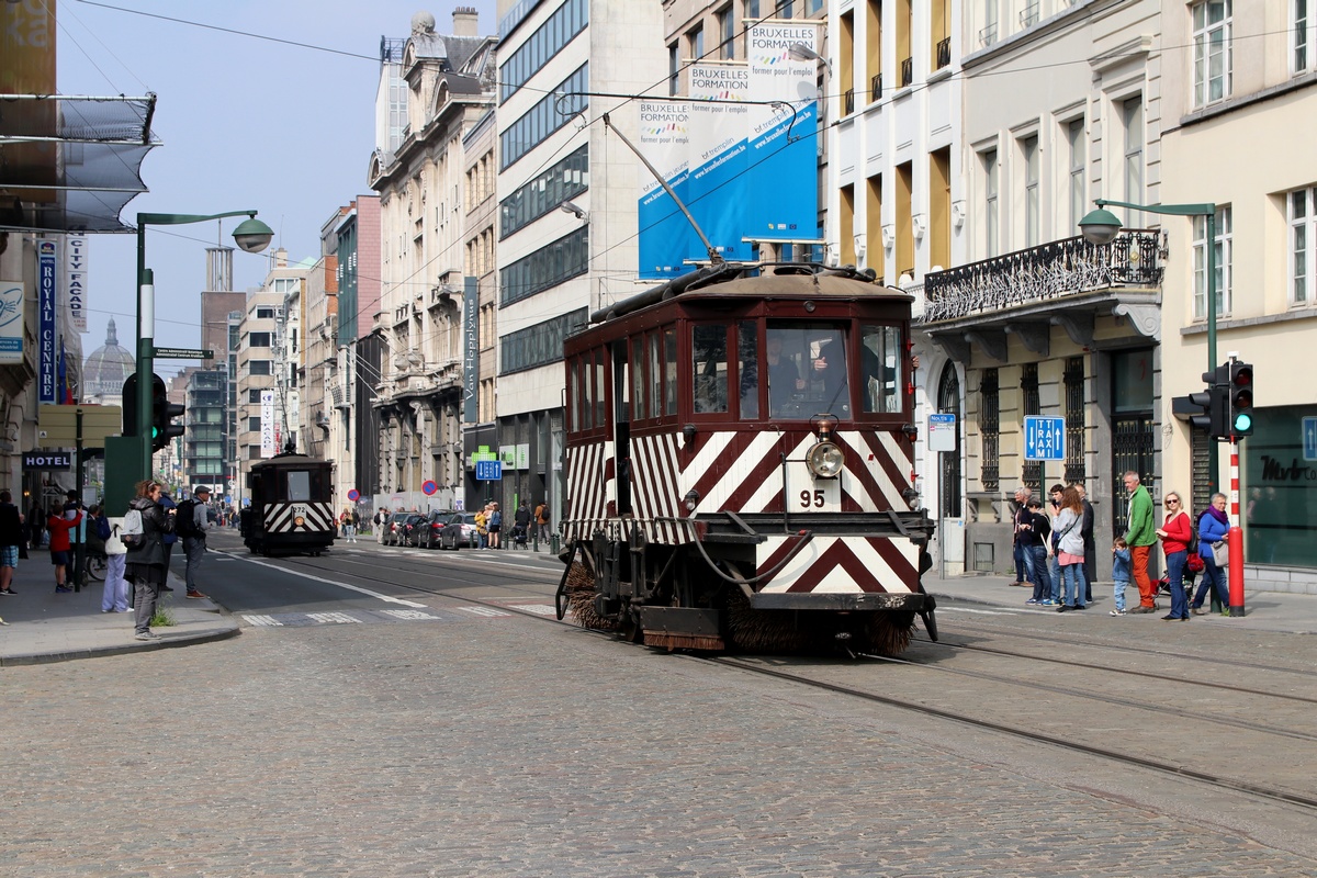 Brüssel, Brill snow removal car Nr. 95; Brüssel — Festivities on the occasion of 150 years of tram (30/04/2019 — 05/05/2019)