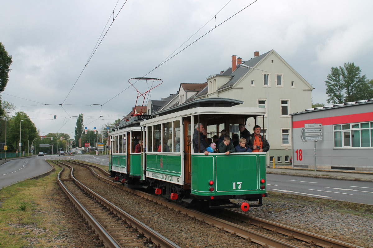 Цвиккау, Двухосный прицепной Esslingen № 17; Цвиккау — Юбилей: 125 лет трамваю в Цвиккау (11./12.05.2019)