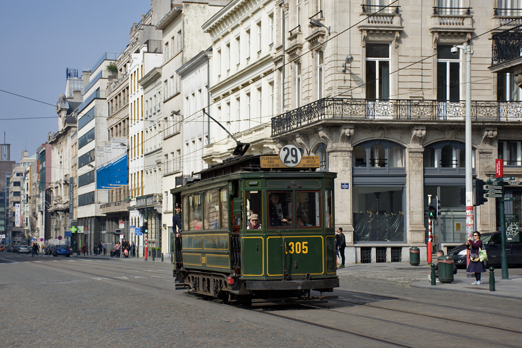 Brüssel, Nivelles 2-axle motor car Nr. 1305; Brüssel — Festivities on the occasion of 150 years of tram (30/04/2019 — 05/05/2019)