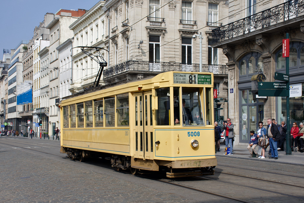 Брюссель, MIVB/STIB Series 5000 № 5008; Брюссель — Торжества по случаю 150-летия трамвая (30/04/2019-05/05/2019)