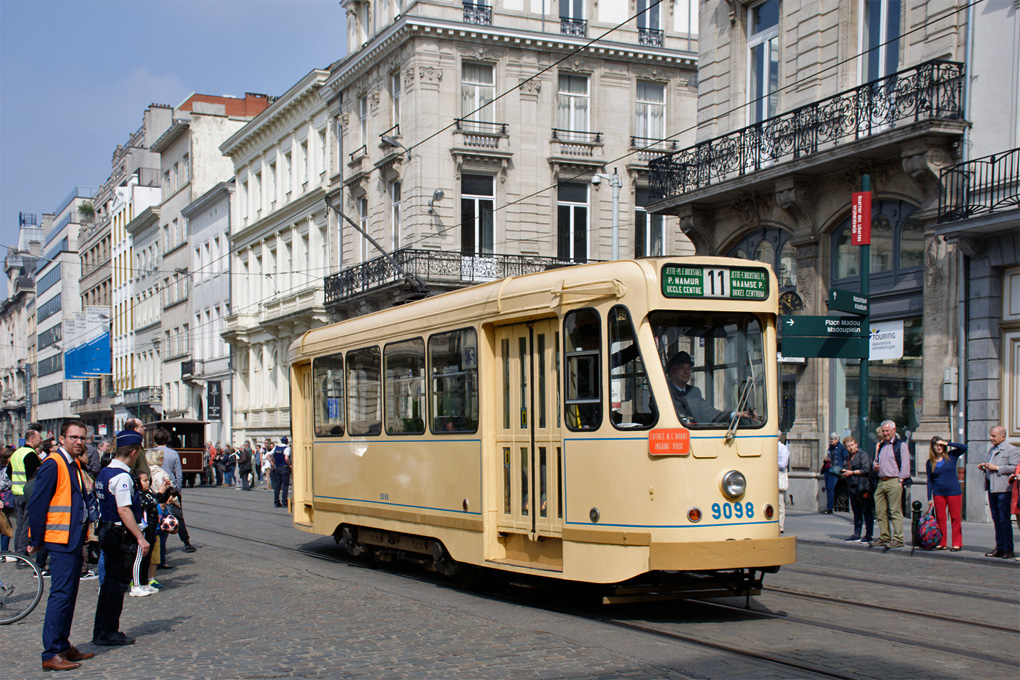 Brüssel, MIVB/STIB Series 9000 Nr. 9098; Brüssel — Festivities on the occasion of 150 years of tram (30/04/2019 — 05/05/2019)