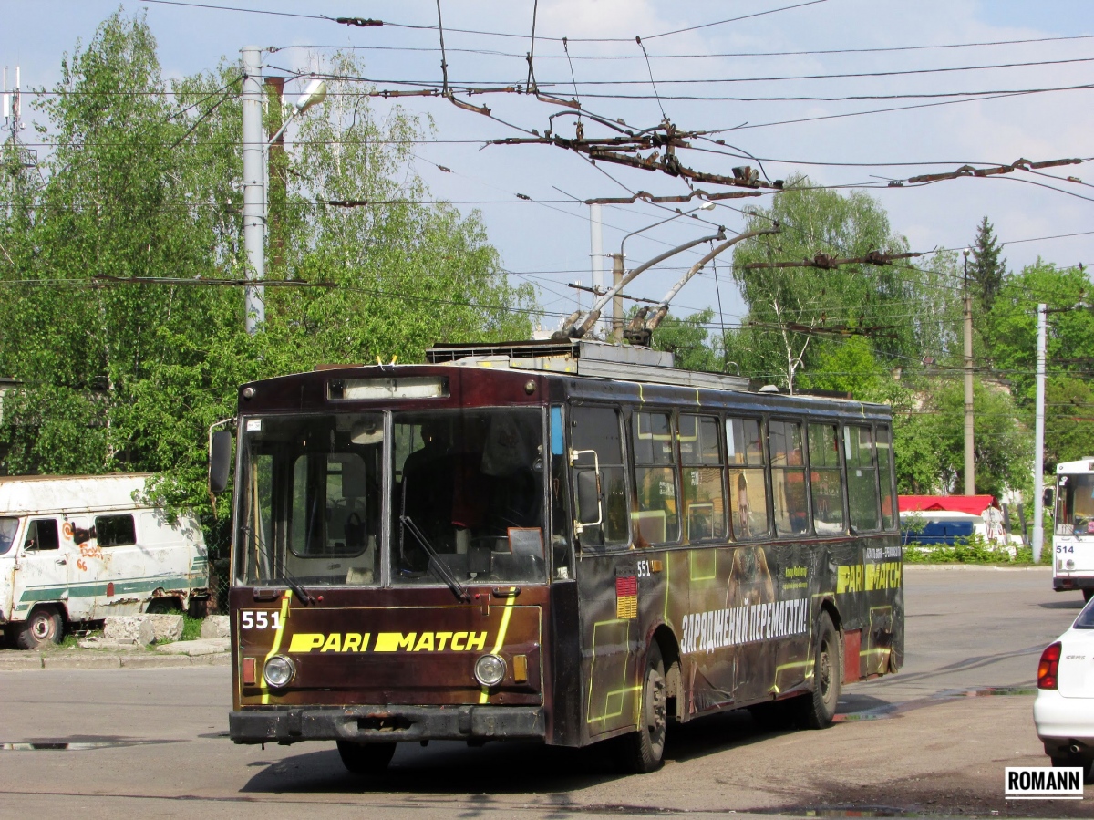 Львів, Škoda 14Tr89/6 № 551