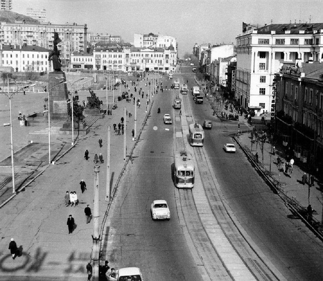 Владивосток — Исторические фотографии — трамвай (1971-1990)