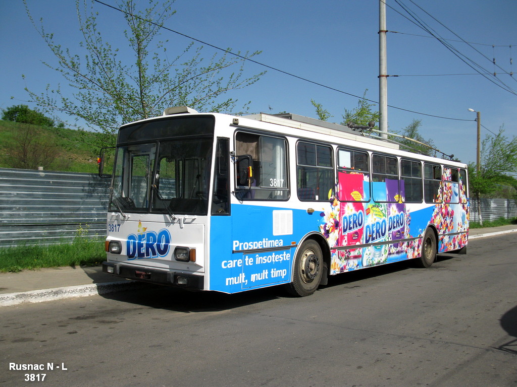 Кишинёв, Škoda 14TrDT/6M № 3817 Кишинёв, Škoda 14TrDT/6M № 3817