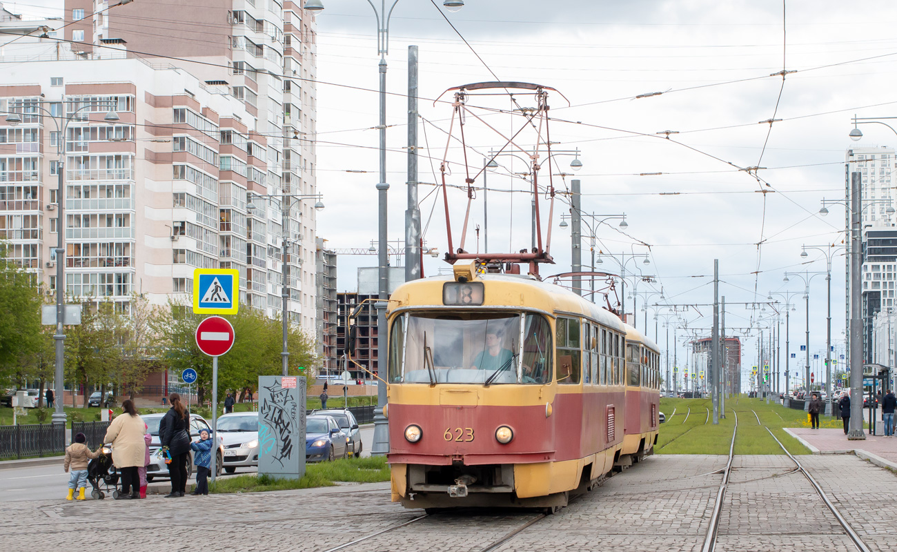 Екатеринбург, Tatra T3SU (двухдверная) № 623
