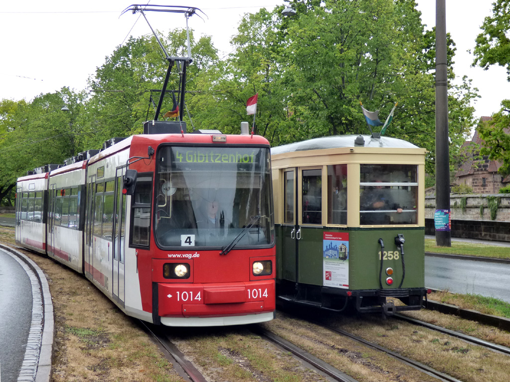 Нюрнберг, Двухосный прицепной MAN № 1258; Нюрнберг, AEG GT6N № 1014