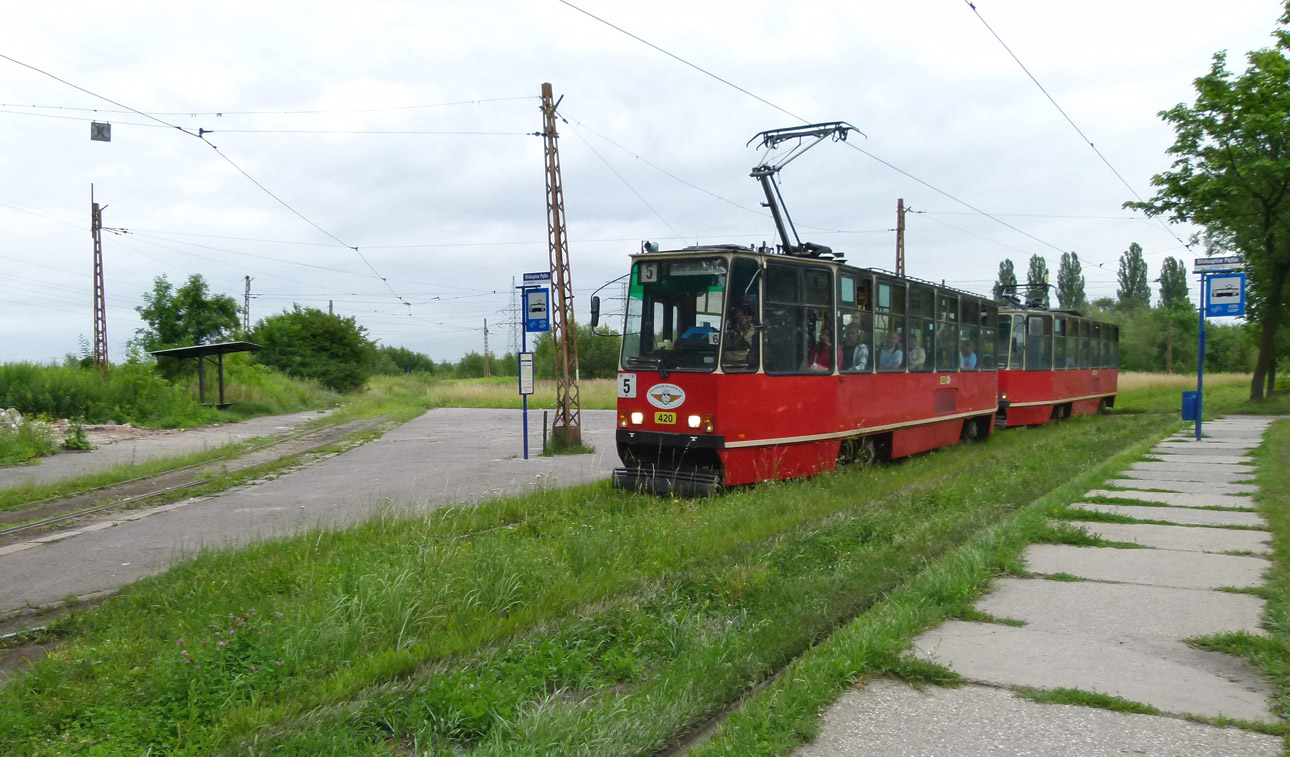 Верхнесилезская агломерация, Konstal 105Na № 420; Верхнесилезская агломерация — Трамвайные линии и инфраструктура