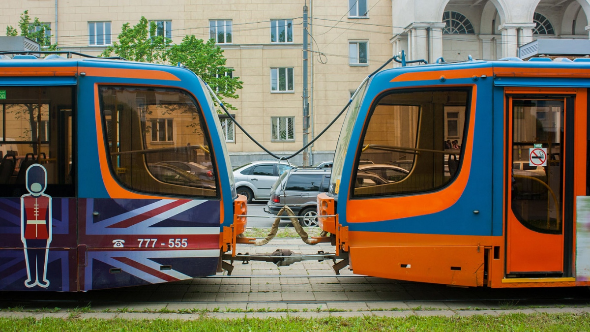 Smoleńsk, 71-623-01 Nr 245; Smoleńsk, 71-623-00 Nr 247; Electric Transport Equipment — Miscellaneous; Smoleńsk — Shuttle traffic of trams during the repair of Nikolaev Street