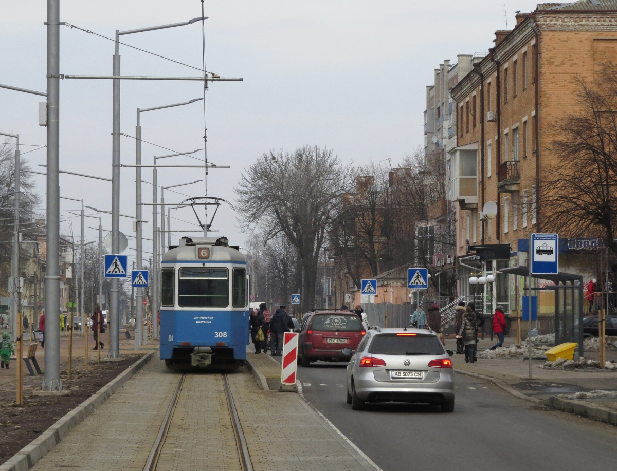 Winnyzja, SWS/SIG/BBC Be 4/6 "Mirage" Nr. 308; Winnyzja — Tramway Lines and Infrastructure
