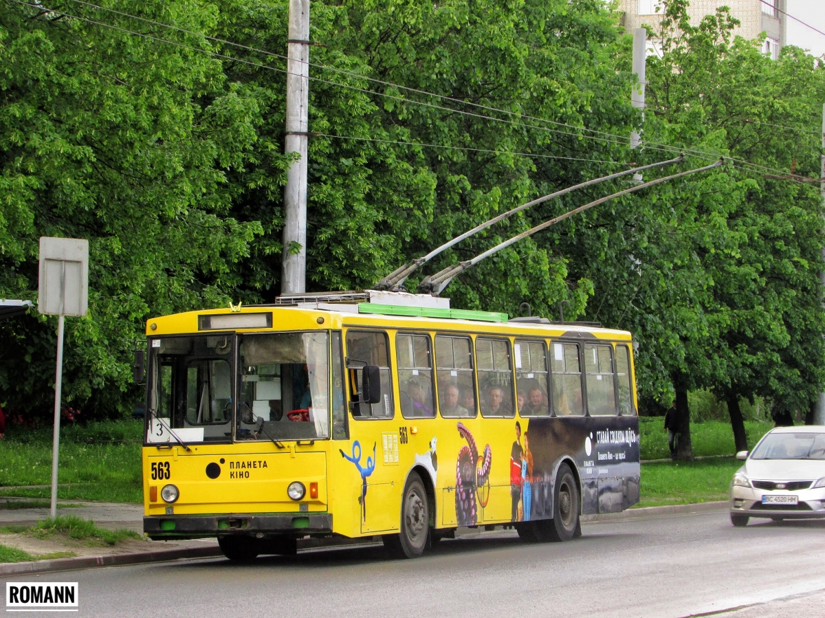 Львов, Škoda 14Tr89/6 № 563