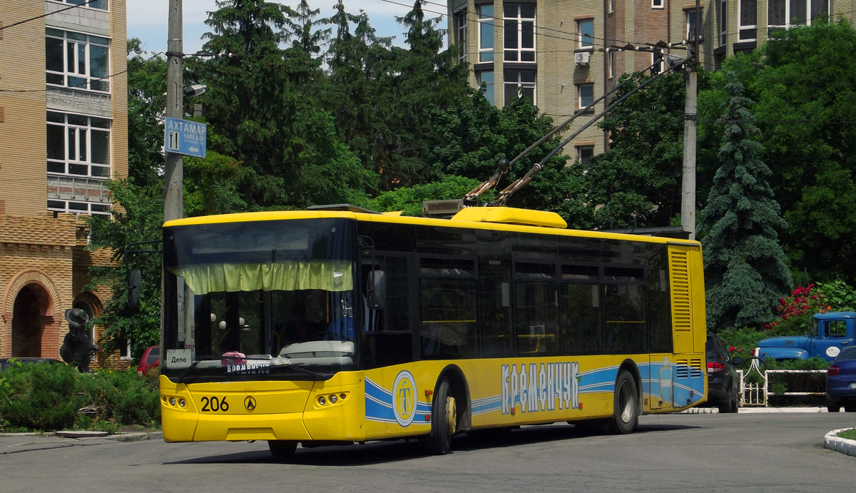 Кременчуг, ЛАЗ E183D1 № 206