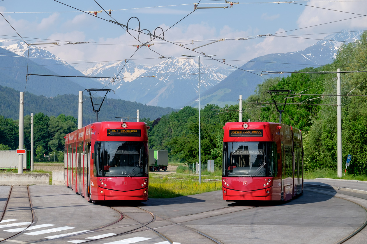 Инсбрук, Bombardier Flexity Outlook № 312; Инсбрук, Bombardier Flexity Outlook № 310; Инсбрук — Разные фотографии