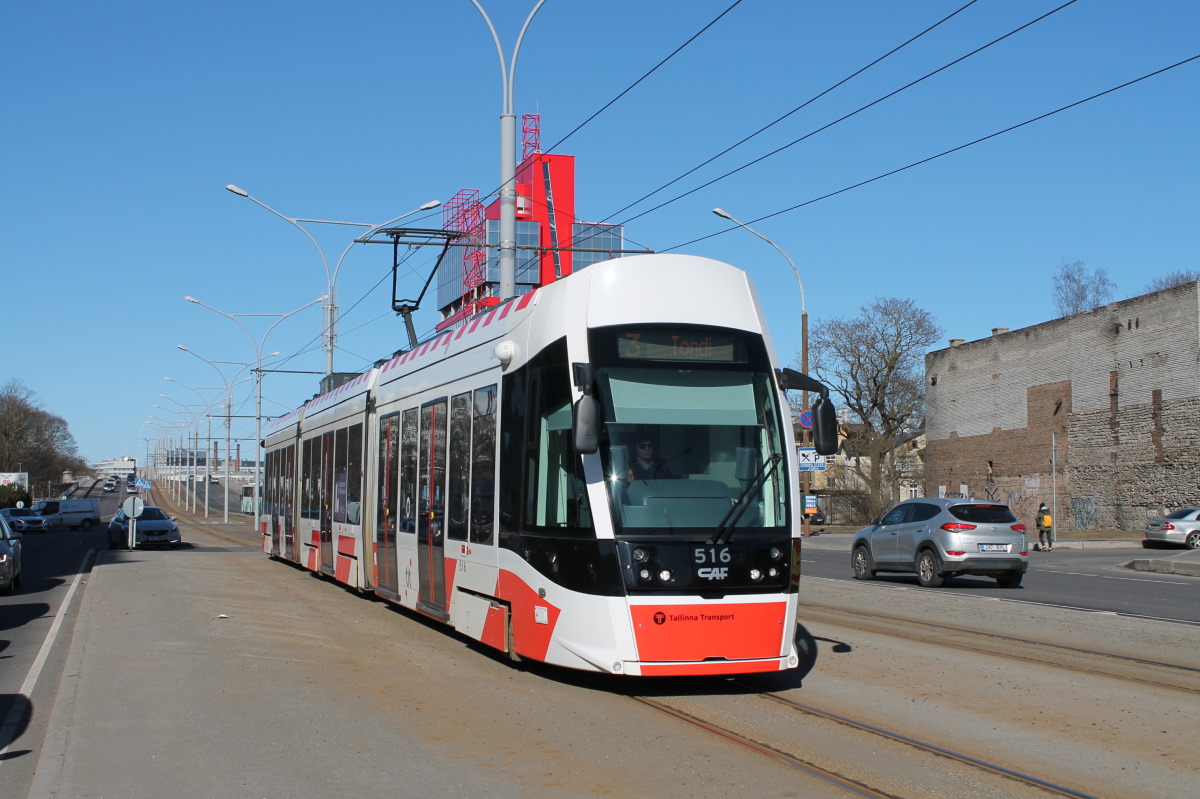 Таллин, CAF Urbos AXL № 516