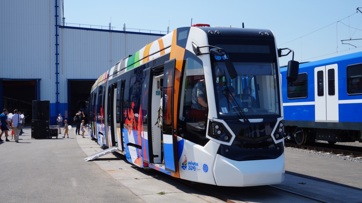 Минск, Stadler B85300М «Метелица» № 168; Фаниполь — День открытых дверей на заводе "Штадлер Минск" — 08.06.2019