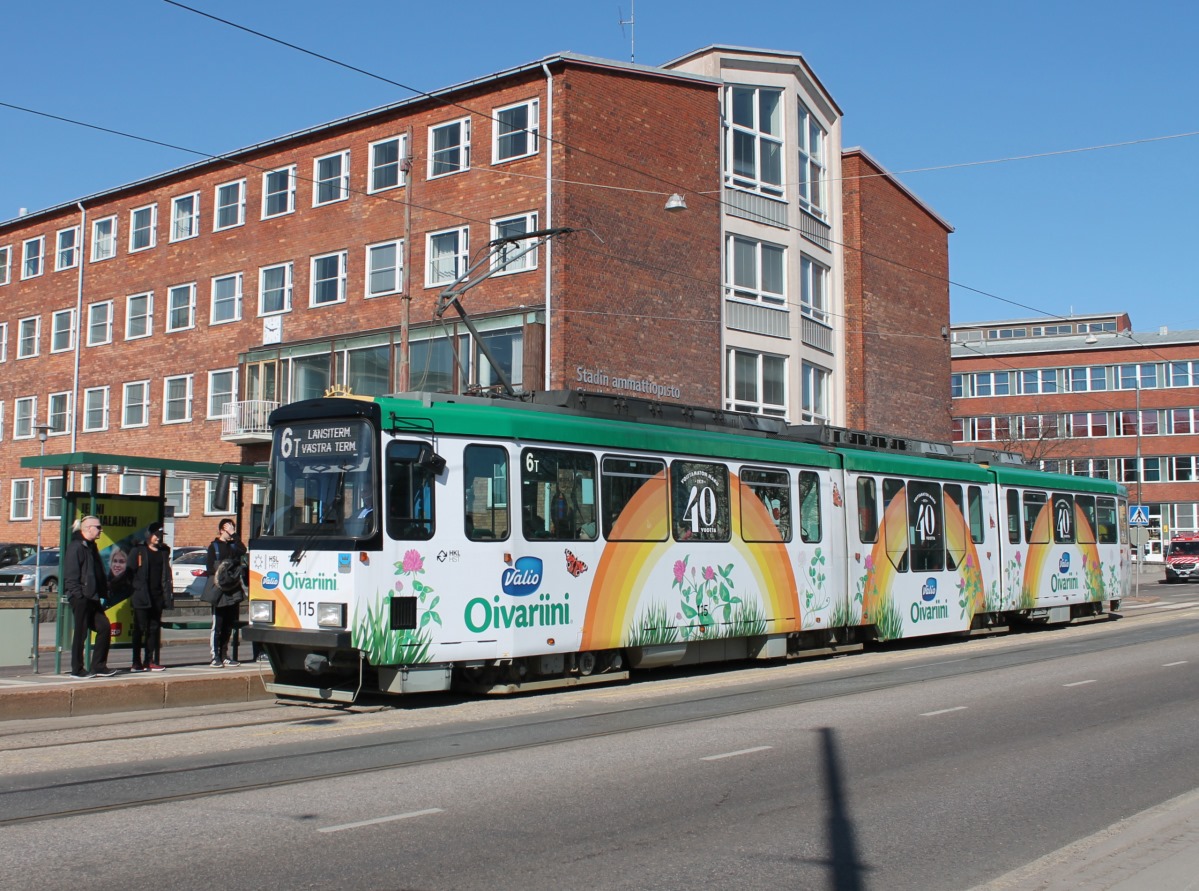 Хельсинки — Эспоо, Valmet MLNRV1 № 115 Хельсинки — Эспоо, Valmet MLNRV1 № 115