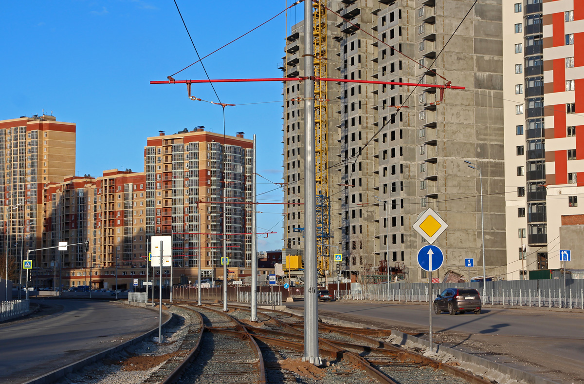 Казань — Большое трамвайное кольцо. Участок "Солнечный город — Борисково". 2018-2020