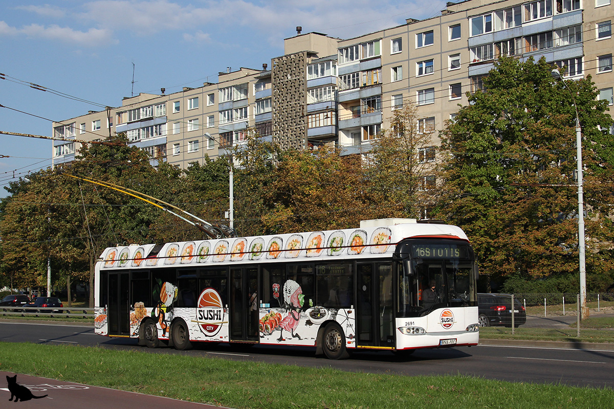 Вильнюс, Solaris Trollino II 15 AC № 2691