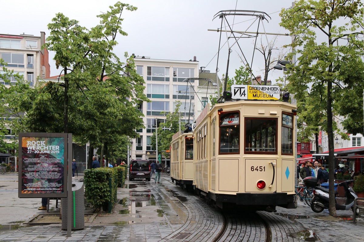 Antwerpen, CGTA 2-axle motor car № 6451; Antwerpen — Reopening of the tram museum (15/06/2019)