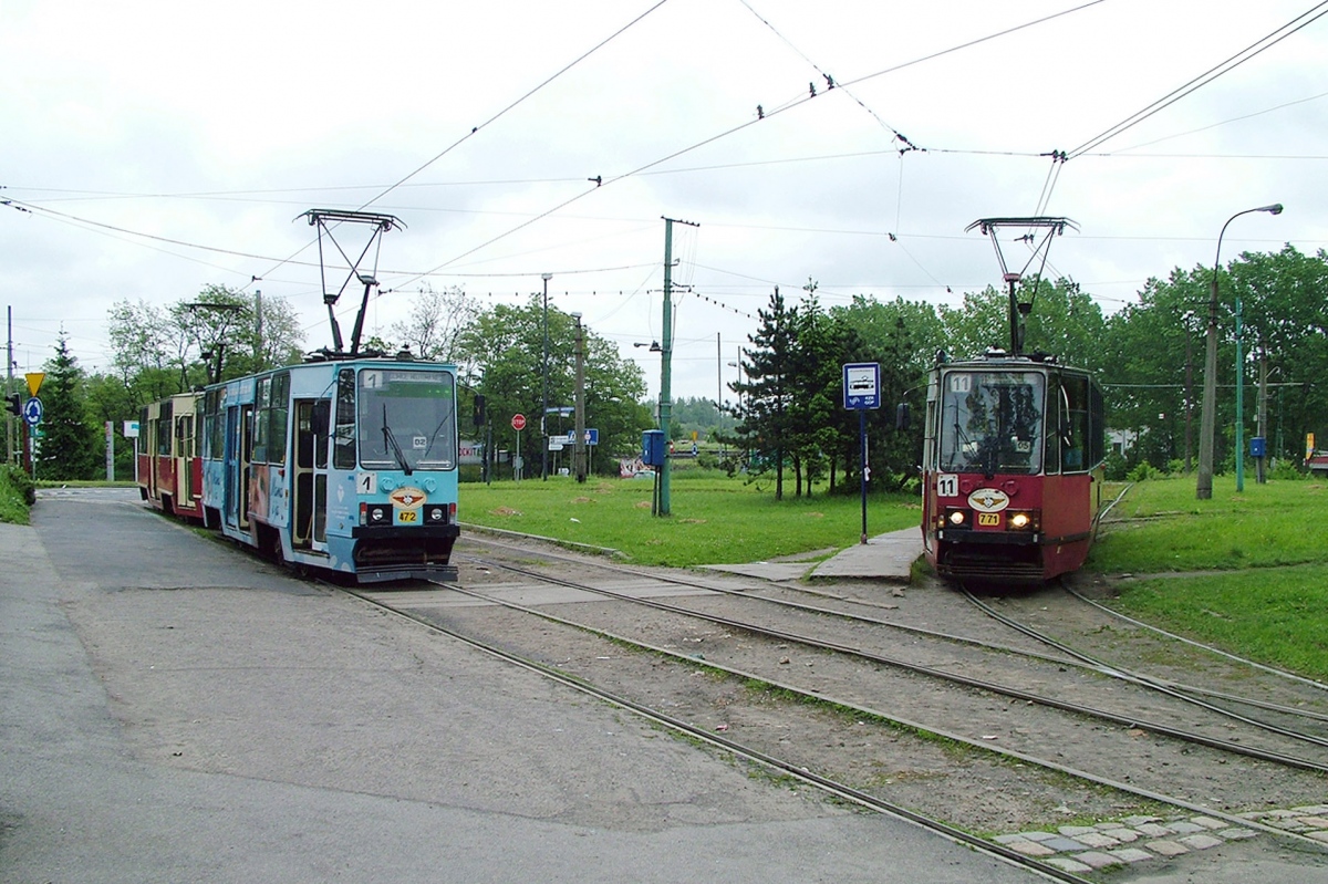 Верхнесилезская агломерация, Konstal 105Na № 472; Верхнесилезская агломерация, Konstal 105Na № 771; Верхнесилезская агломерация — Трамвайные линии и инфраструктура