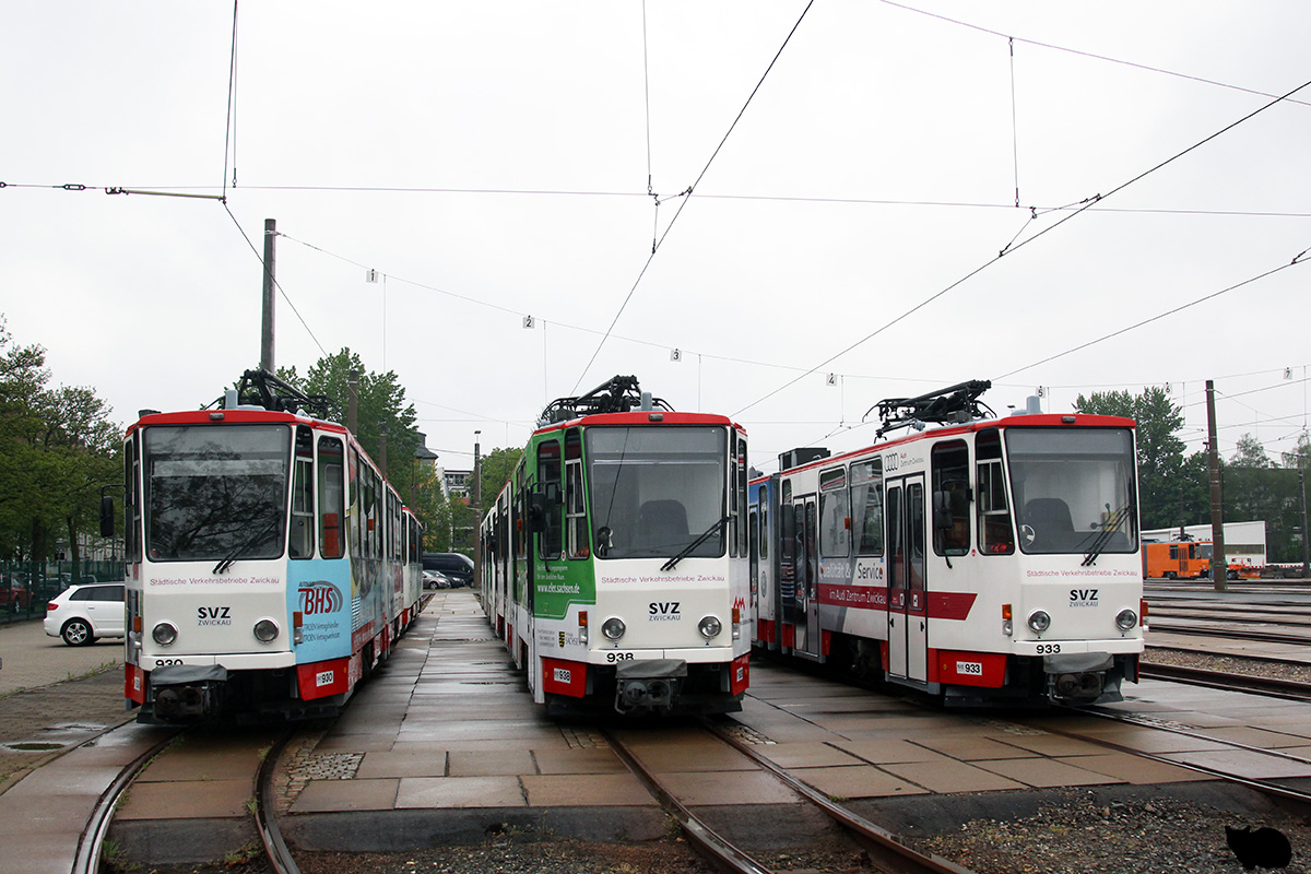 Цвікау, Tatra KT4DMC № 930; Цвікау, Tatra KT4DMC № 938; Цвікау — Юбилей: 125 лет трамваю в Цвиккау (11./12.05.2019)