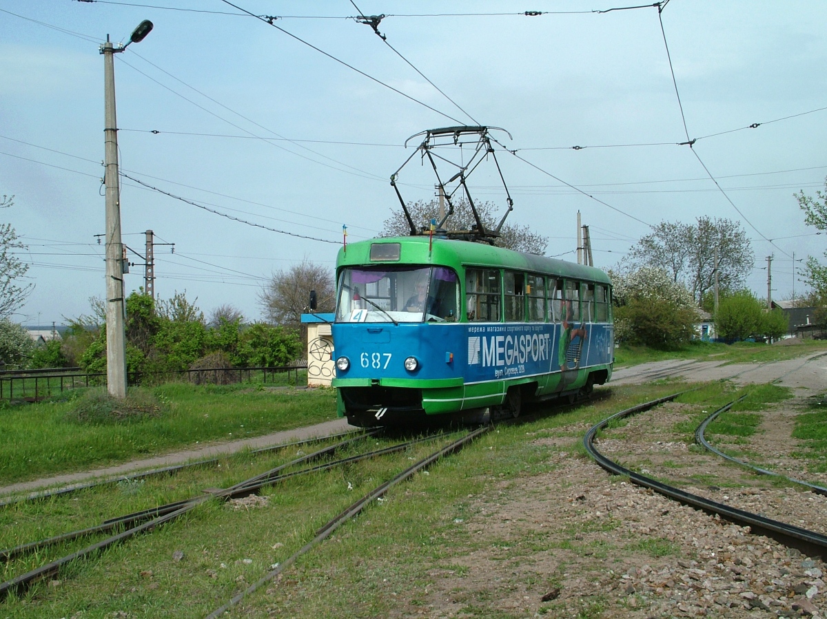 Каменское, Tatra T3SU № 687