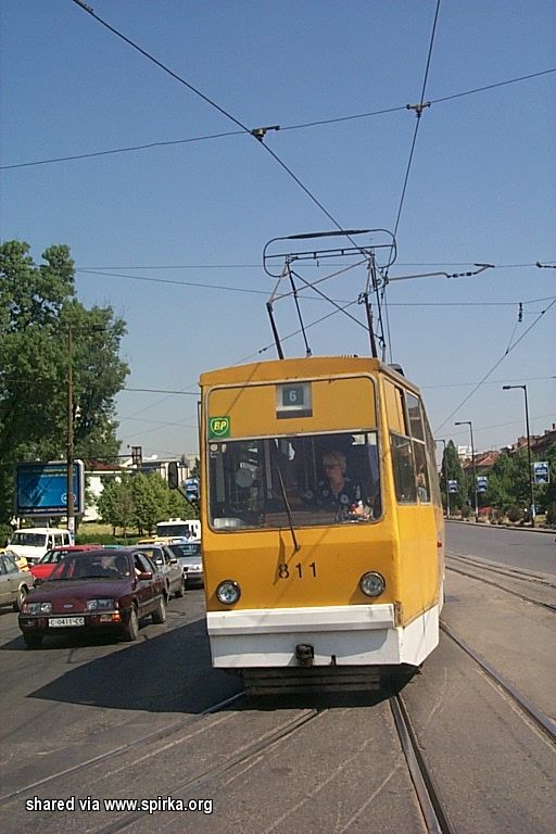 София, Т6М-700 № 811; София — Исторически снимки — Трамвайни мотриси (1990–2010)