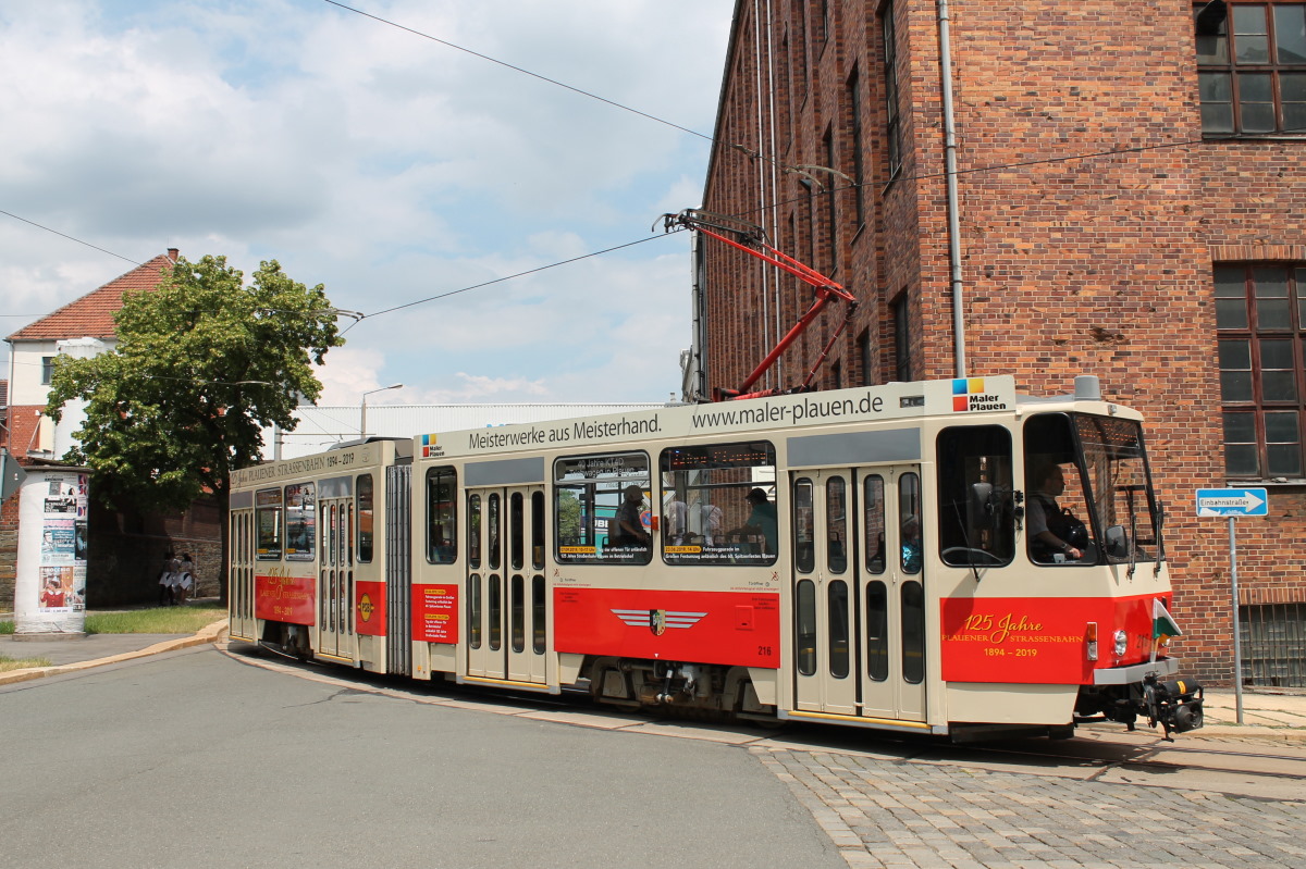 Плауэн, Tatra KT4DMC № 216; Плауэн — Юбилей: 125 лет трамваю в Плауэне (23.06.2019)