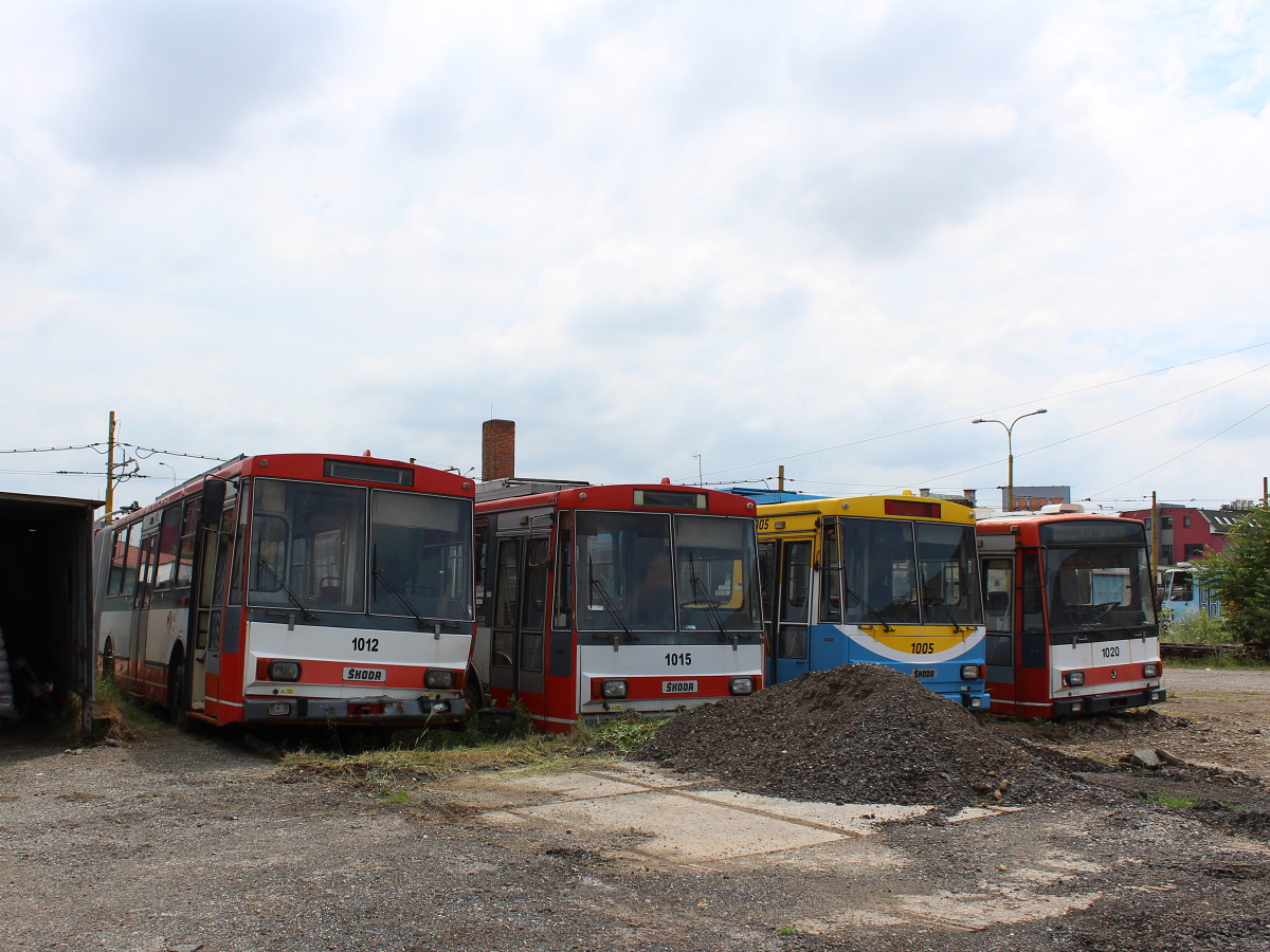 Košice, Škoda 15Tr10/7 № 1012; Košice, Škoda 15Tr10/7 № 1015; Košice, Škoda 15Tr10/7 № 1005; Košice, Škoda 15Tr13/7M № 1020; Košice — Košice Trolleybus day / Košický trolejbusový deň