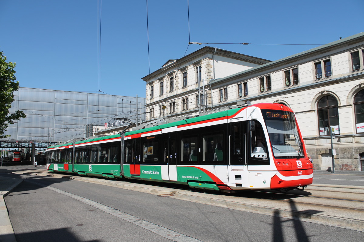 Хемніц, Vossloh Citylink № 442; Хемніц — Трамвайно-железнодорожная система «Хемницер Модель»