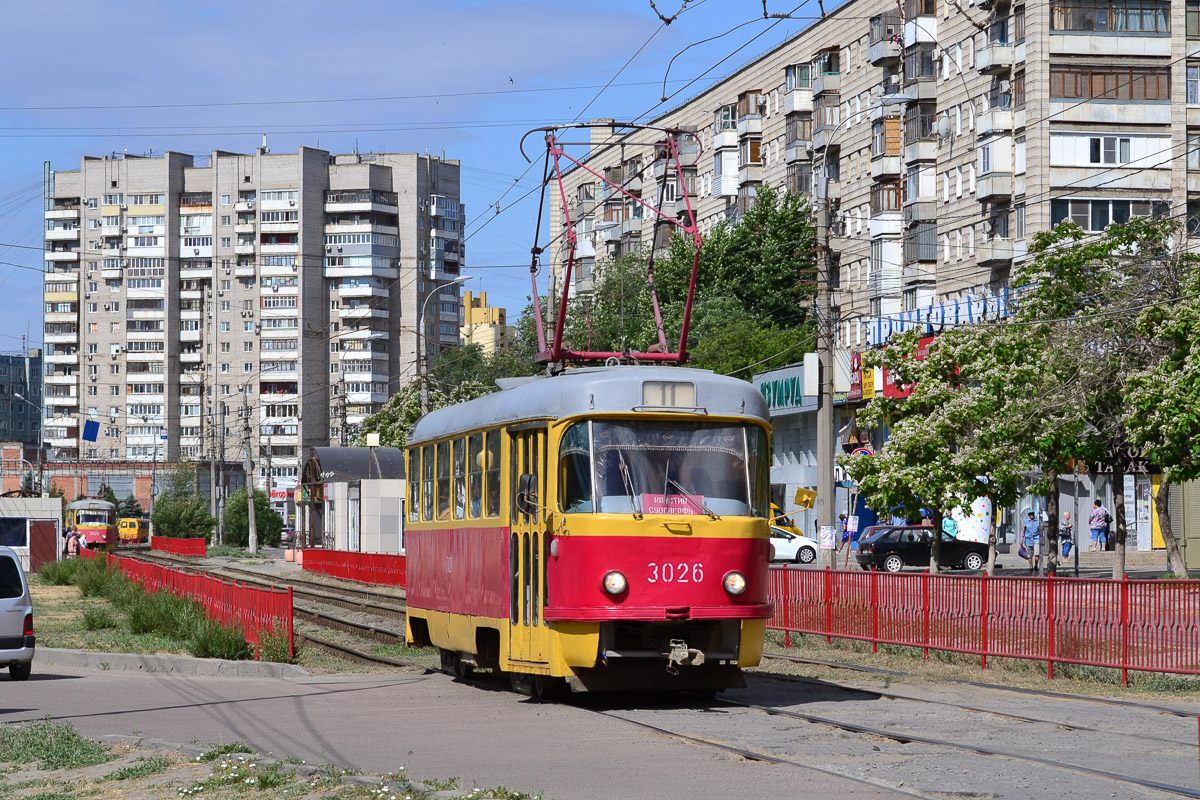 Волгоград, Tatra T3SU (двухдверная) № 3026