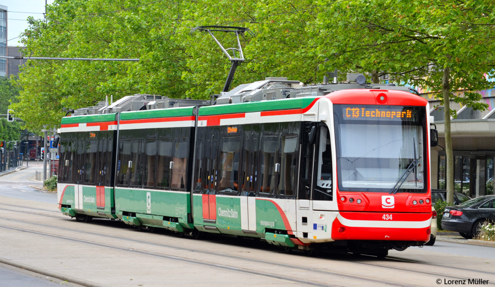 Хемниц, Vossloh Citylink № 434; Хемниц — Трамвайно-железнодорожная система «Хемницер Модель»