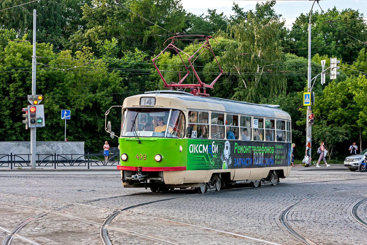Екатеринбург, Tatra T3SU (двухдверная) № 493