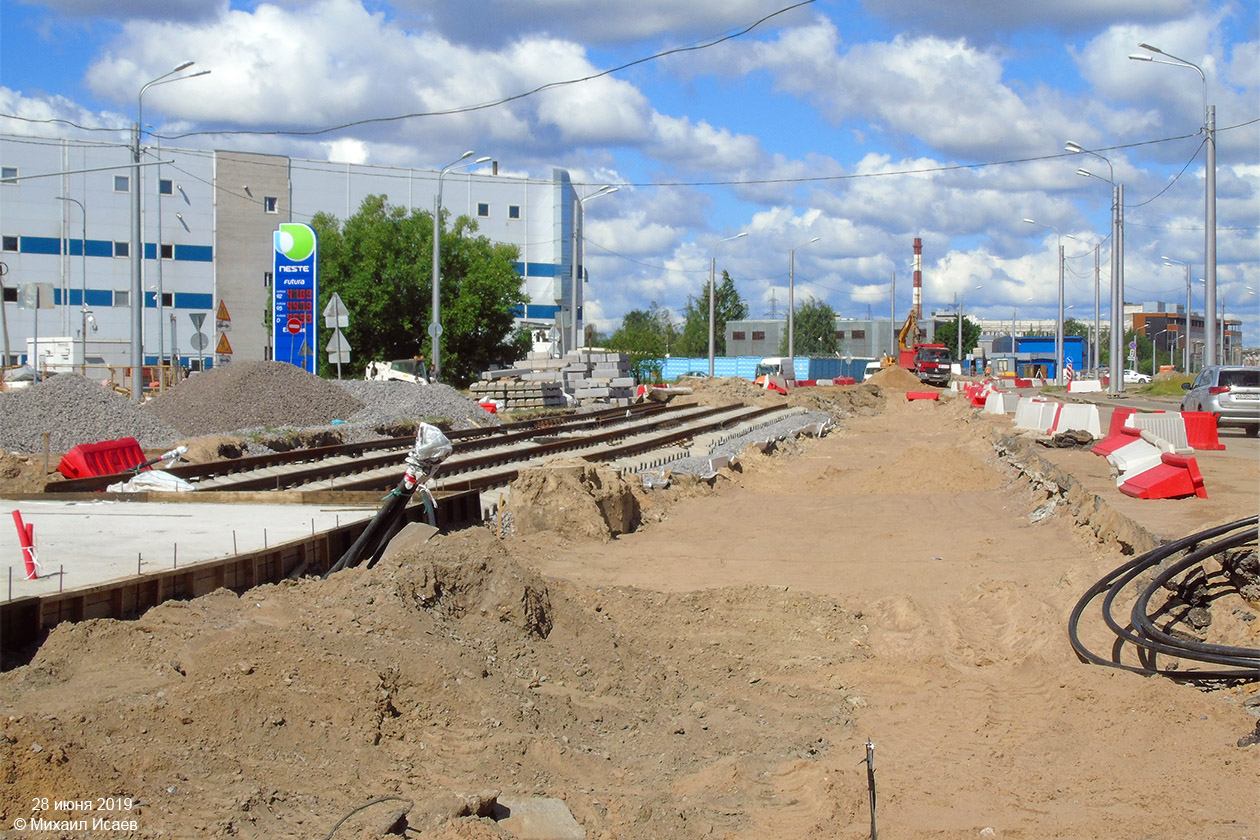 Sankt Petersburg — Tram lines construction Sankt Petersburg — Tram lines construction