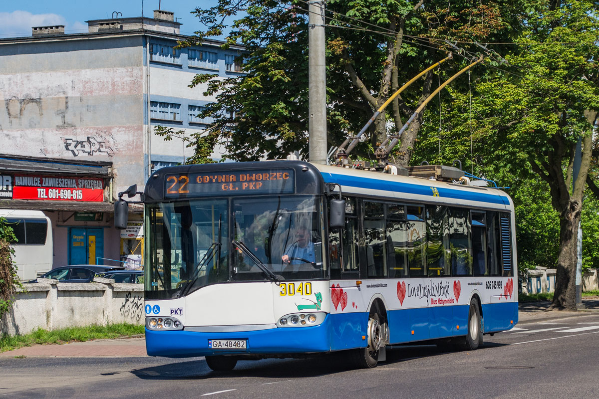 Gdynia, Solaris Trollino II 12 AC № 3040