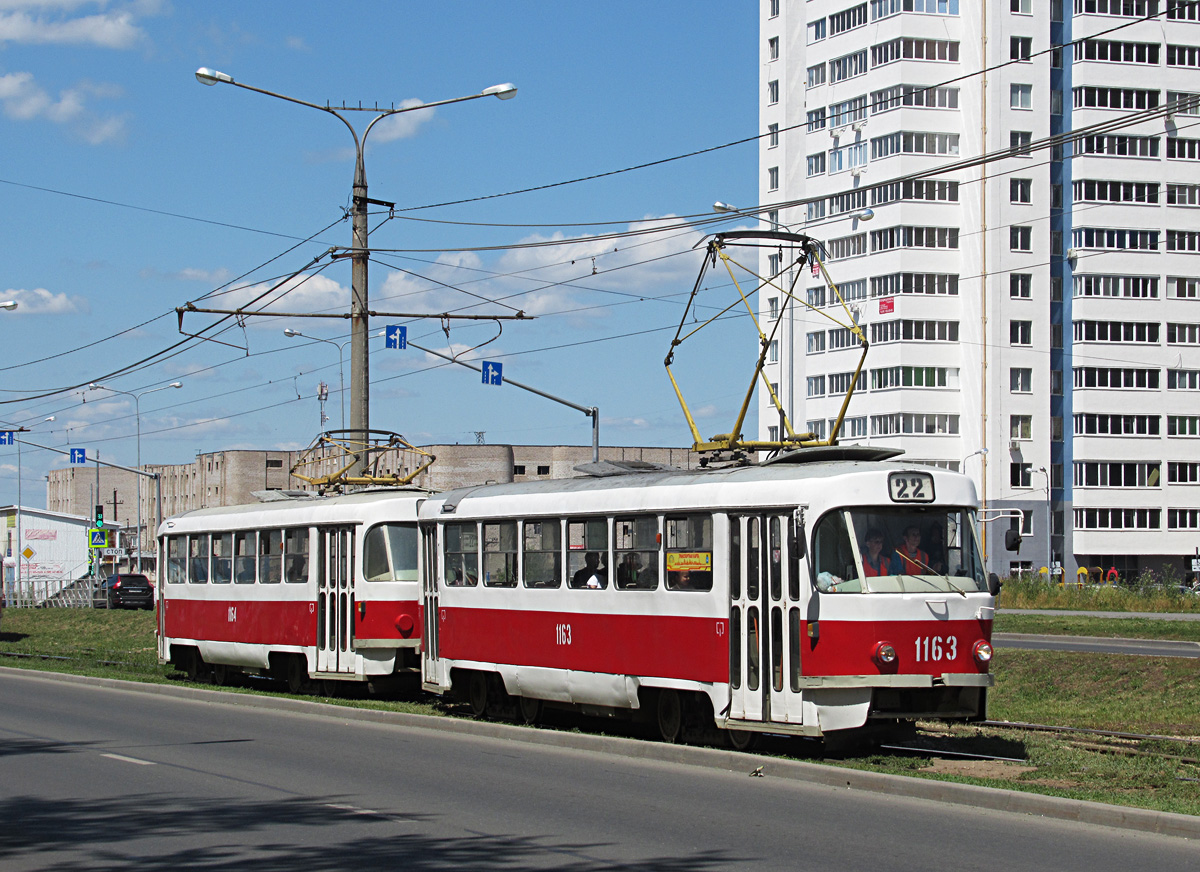 Самара, Tatra T3SU (двухдверная) № 1163