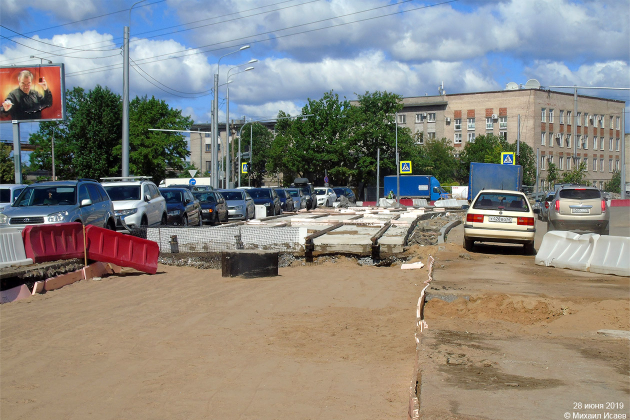 Sankt Petersburg — Tram lines construction