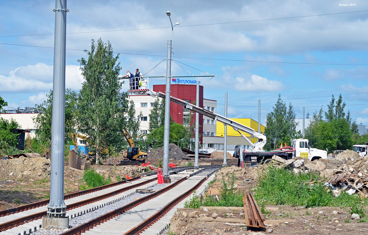 Sankt Petersburg — Tram lines construction Sankt Petersburg — Tram lines construction