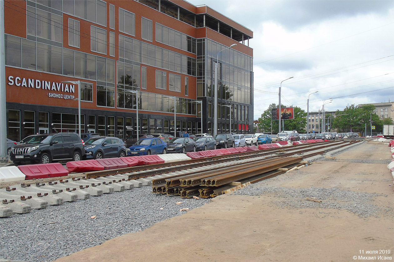 Sankt Petersburg — Tram lines construction Sankt Petersburg — Tram lines construction