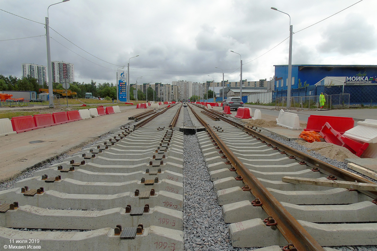 Sankt Petersburg — Tram lines construction Sankt Petersburg — Tram lines construction