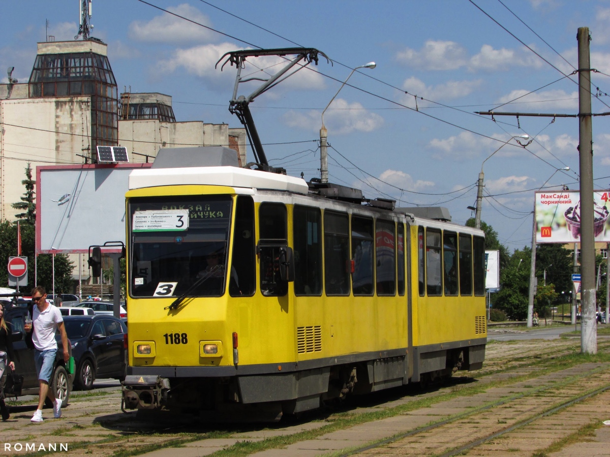 Львов, Tatra KT4DM № 1188