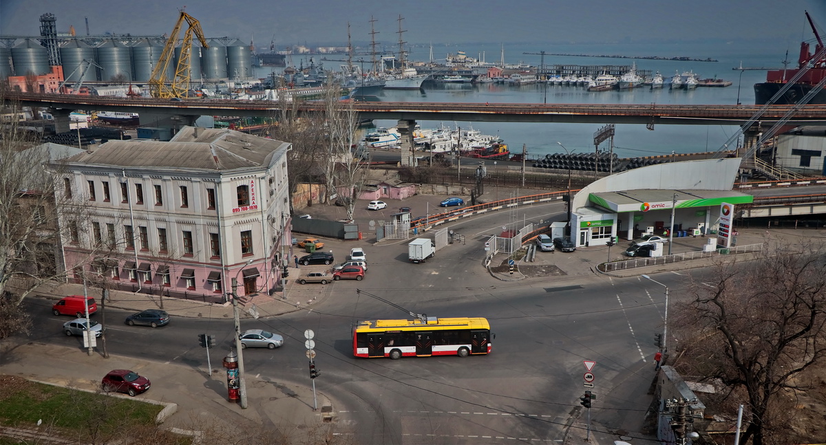 Одесса — Электротранспорт Одессы с высоты